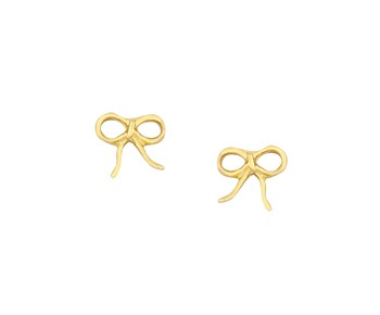 Gold children earrings in 14K
										