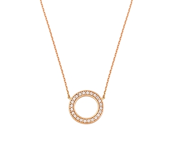 Gold fashion necklace in 14K the circle of life