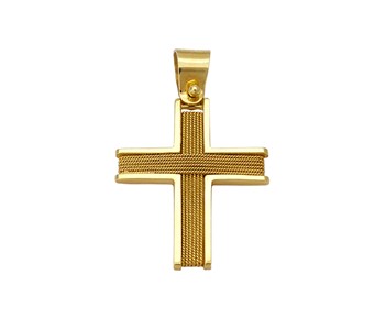 Gold handmade cross in 18Κ
										
