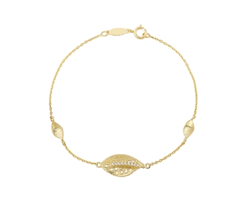 Gold bracelet in 14K with gems