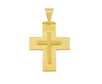 Gold handmade cross in 18K 