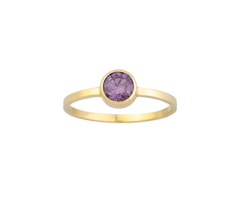 Gold ring in 14K with coloured gem