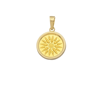 Gold pendant  in 14K Vergina sun