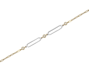 Gold fashion bracelet in 14K with stones