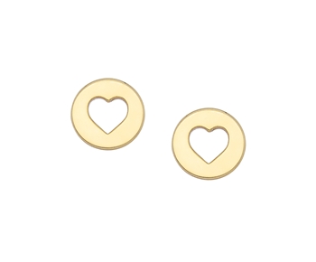 Gold fashion earrings in 14K