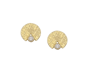 Gold fashion earrings in 14K 