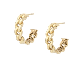 Gold hoop earrings in 14K 