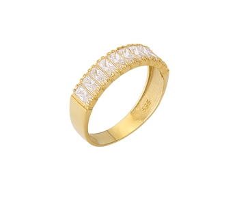 Gold ring in 14K with gems