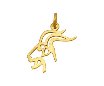 Gold horoscope pendant capricorn  in K14
										