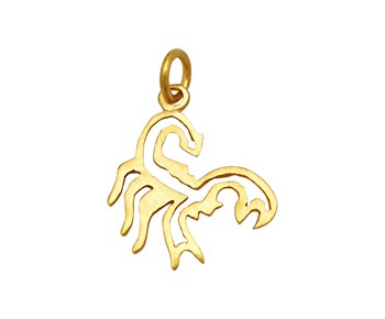 Gold horoscope pendant scorpio  in K14
										