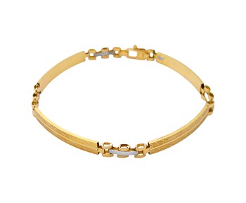 Gold mens bracelet in K14
										